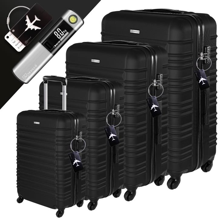 Immagine prodotto Devillo 4-teiliges Hartschalenkofferset mit Teleskopgriff (120 l)