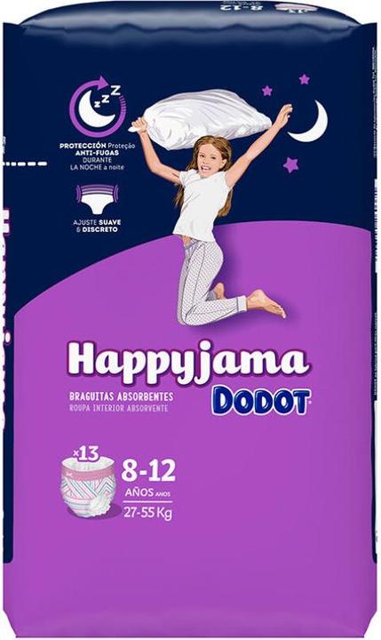 Produktbild Dodot HAPPYJAMA NIÑA T-8 braguita 8-12 años 13 u (Gr. 8, Tragepack, 13 Stk.)