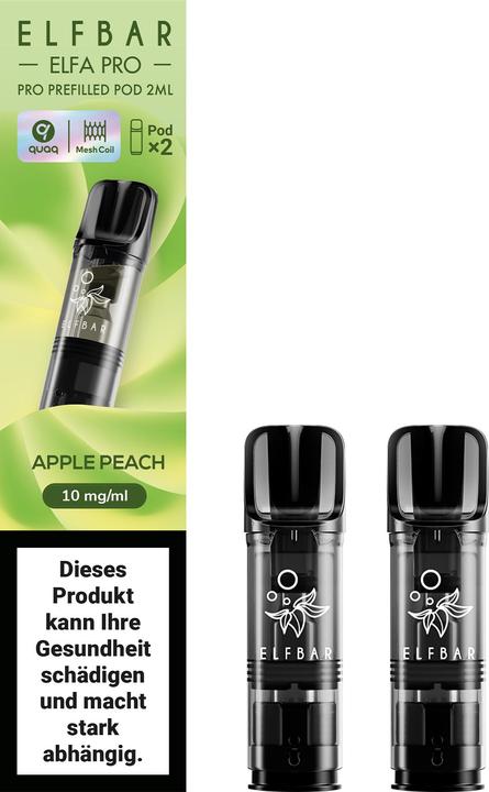 Elfbar ELFA Pro - 2ml Pods 10mg, Apple Peach