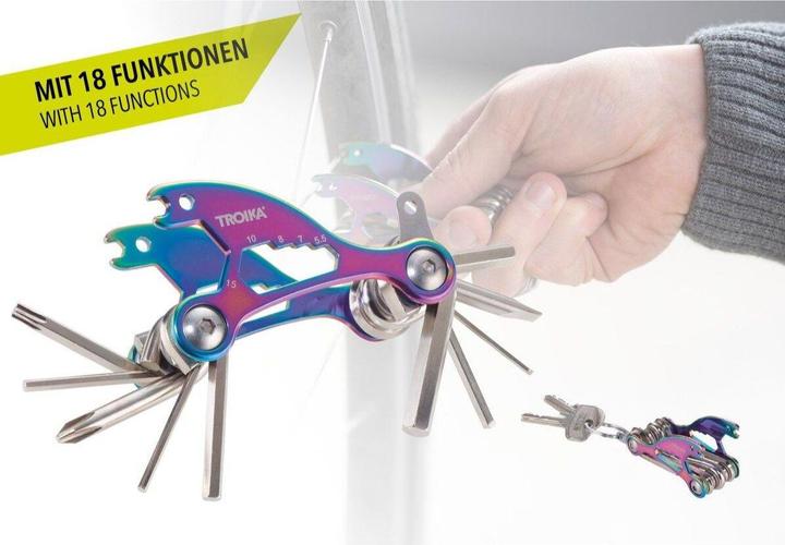 Actual product image Troika Keychain Multitool Iridescent