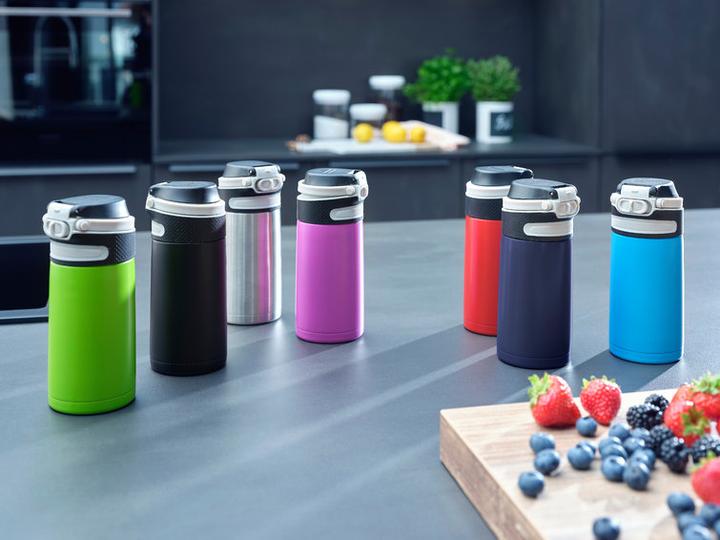 Actual product image Leifheit Borraccia Flip Acciaio Blu 350ml (0.35 l)