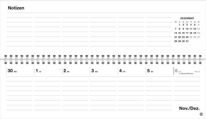 Produktbild Black&White Wochenquerplaner 2026
