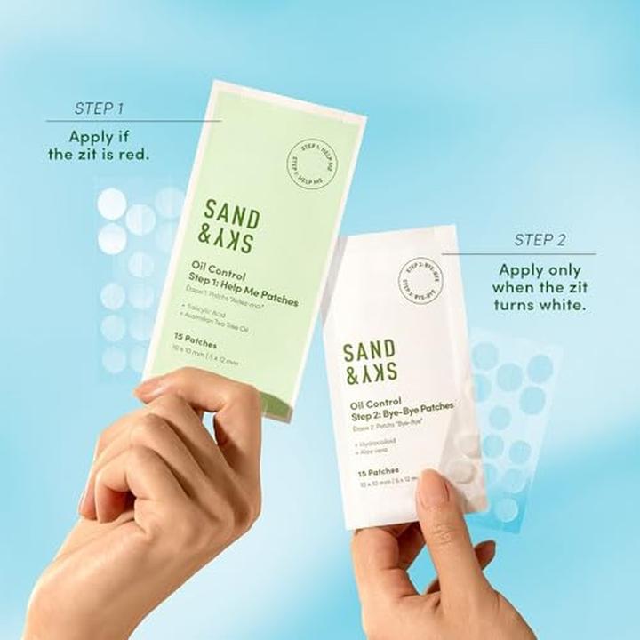 Actual product image Sand & Sky Oil Control Dual Action Blemish Patches - 75 patches