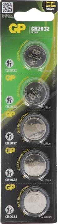 Produktbild GP Batteries CR2032 GP Lithium Knopfzelle 3V 5 Stück (5 Stk., CR2032, 220 mAh)