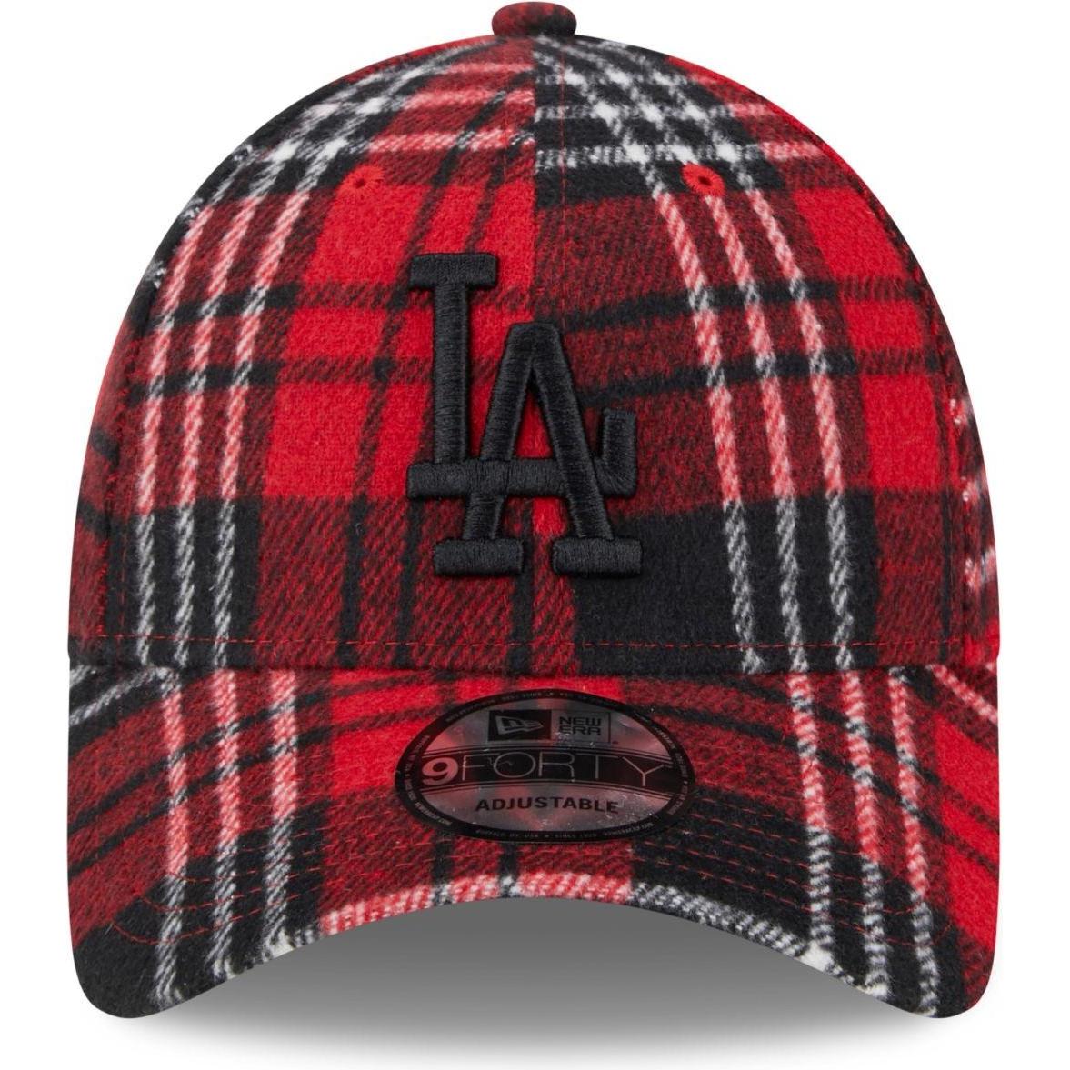 Thumbnail - New Era, Herren, Cap, 9Forty Strapback Cap - Glencheck Los Angeles Dodgers, Rot, (One Size)