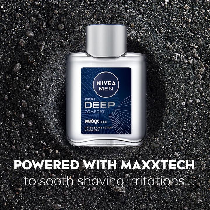 Immagine prodotto NIVEA Men After Shave Lotion Deep Comfort Antibacterial Formula Soothing Irritation After Shaving (Lozione dopobarba, 100 ml)