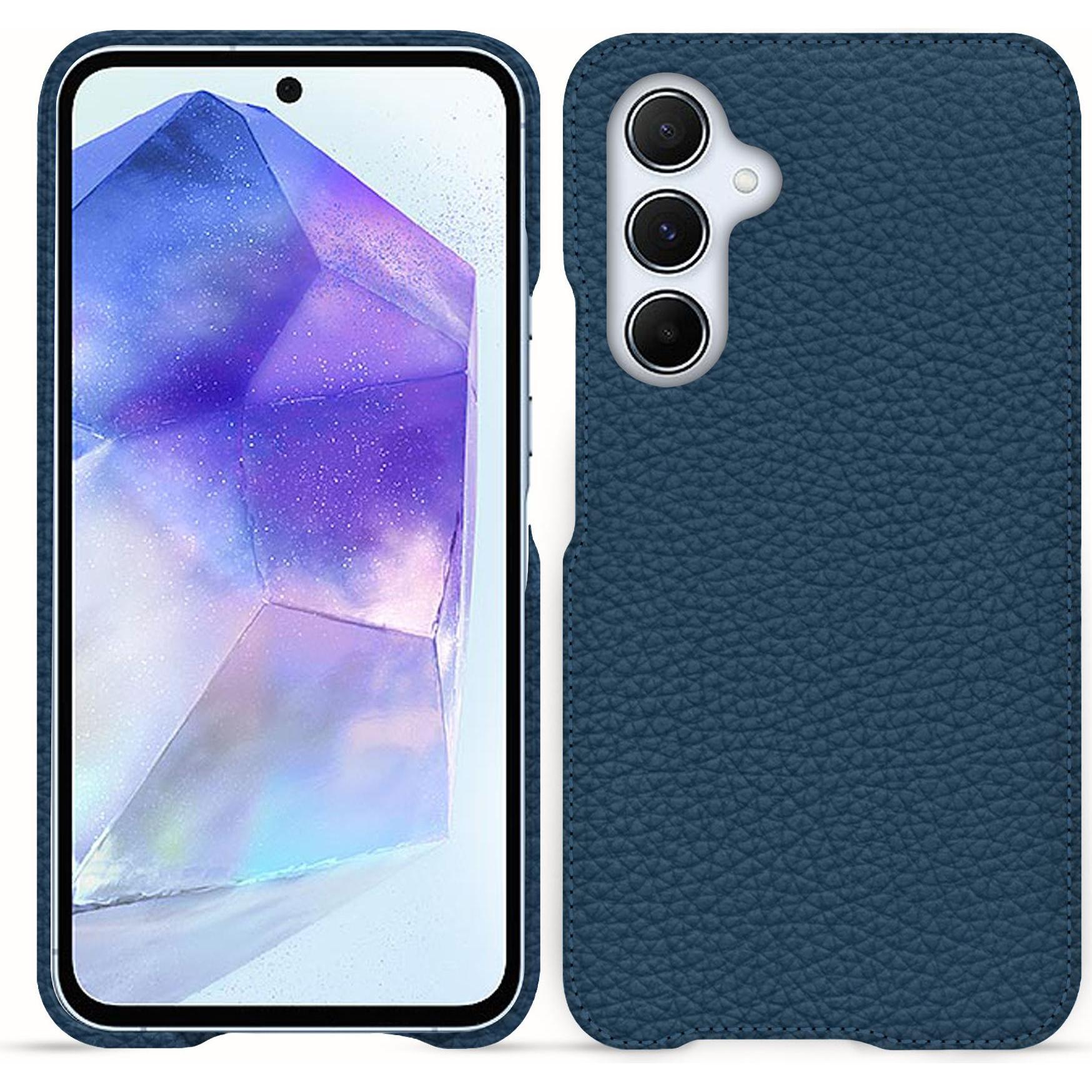 Thumbnail - Noreve Lederschutzhülle (Samsung Galaxy A55), Smartphone Hülle, Blau