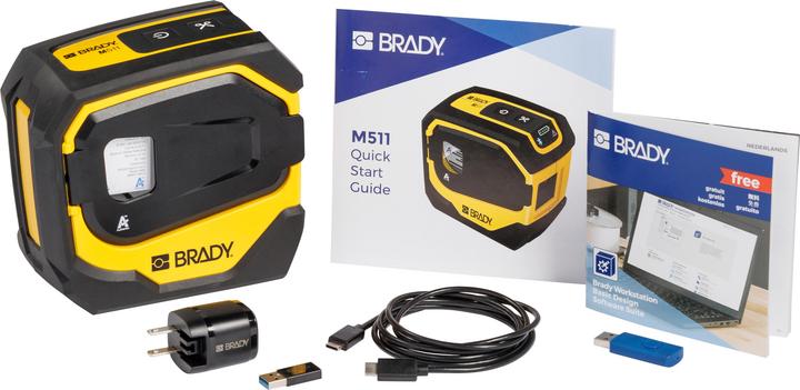 Brady M511-EU-UK-US, M511 Etikettendrucker - mobiler Thermotransfer-Drucker, 300 dpi, max. Etikett