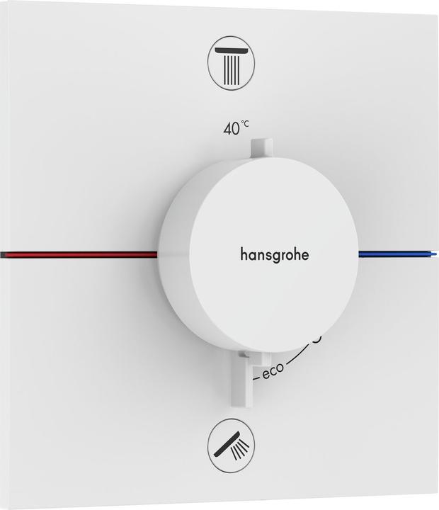 Actual product image hansgrohe ShowerSelect Comfort E thermostat, concealed, 2 consumers, square rosette, 15572