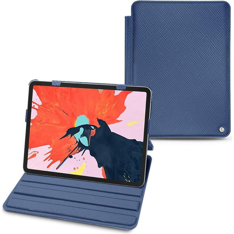 Noreve Lederschutzhülle horizontal (iPad Air 2022 (5. Gen), iPad Air 2020 (4. Gen)), Tablet Hülle, Blau