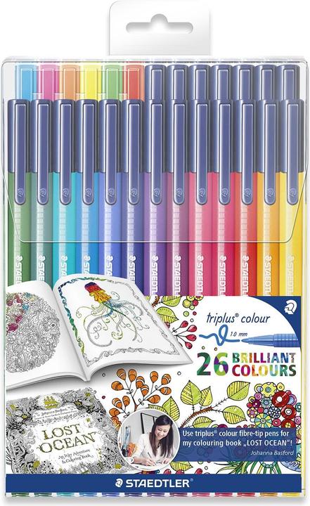 Image du produit Staedtler Crayon feutre triplus, édition Johanna Basford (26 x)