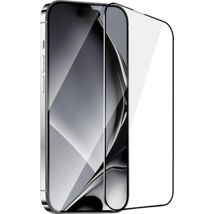 OEM Gehärteter Glasmetallrahmen für iPhone 16 Plus 6,7" schwarzer Rahmen, Mobilgerät Ersatzteile, Schwarz
