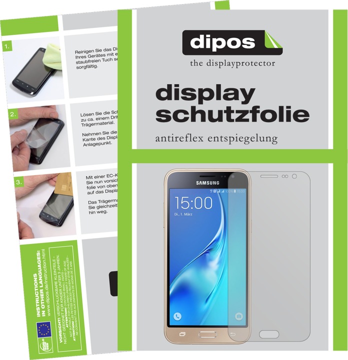 Actual product image Dipos Screen Protector Anti-Glare (2 Piece, Samsung Galaxy J3 (2016))