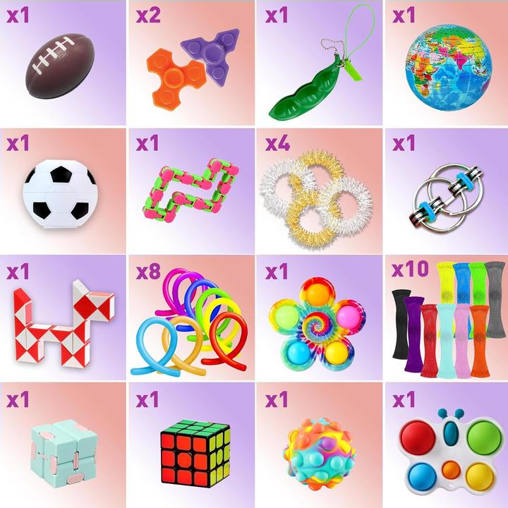Actual product image Stashables 75-teiliges Fidget-Spielzeuge Set