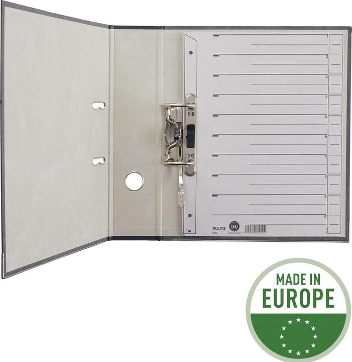 Actual product image Leitz Dividers, A4 extra width, kraft cardboard 200g/sqm, gray Blank tabs can be used in different