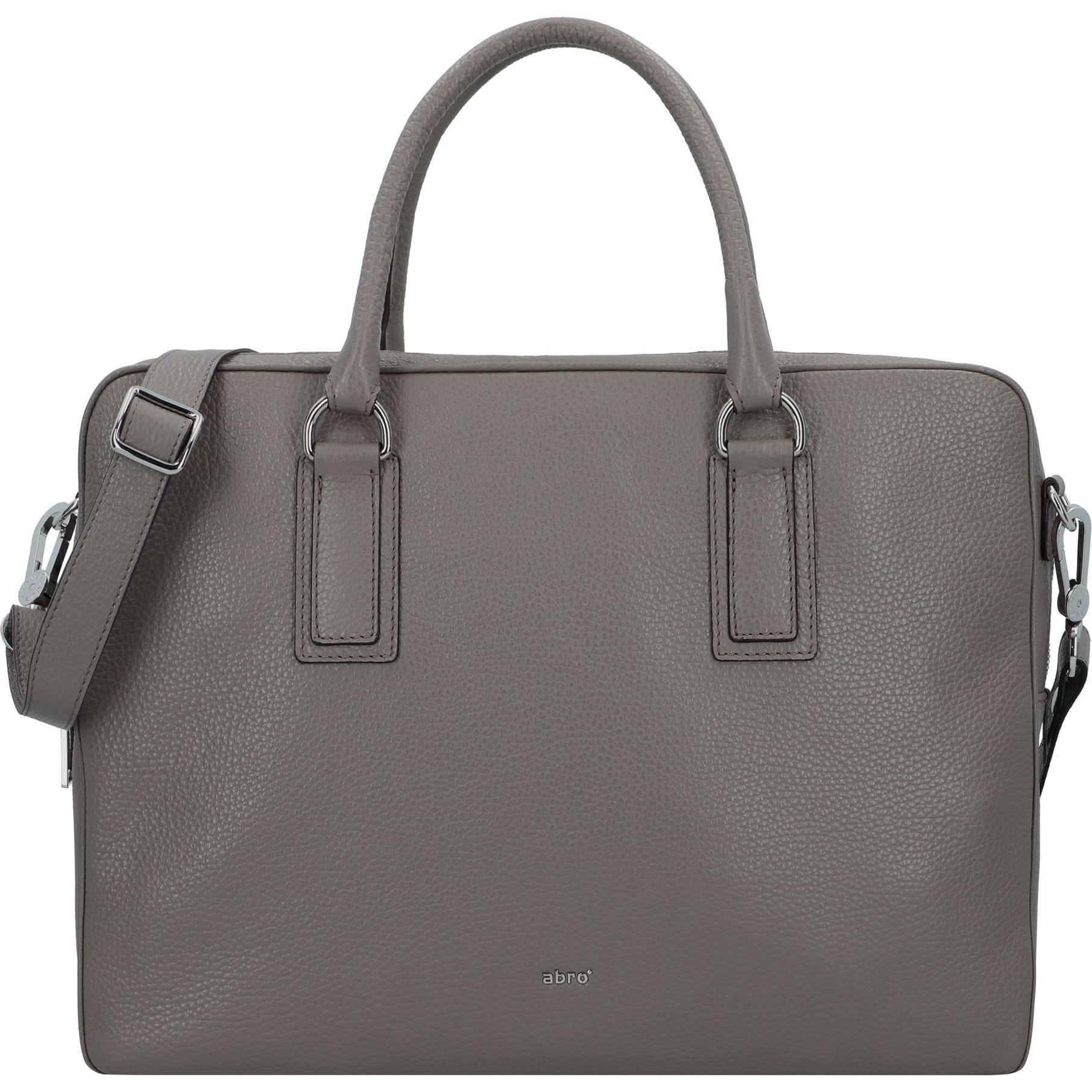 Abro, Handtasche, Adria Handtasche Leder 37.5 cm, Grau