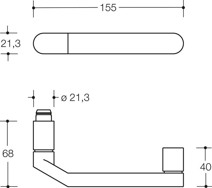 Immagine prodotto Hewi Set di rosette 270XAH01.340 in acciaio inox ovale PZ DIN sinistra / destra D/D (Maniglia della porta)