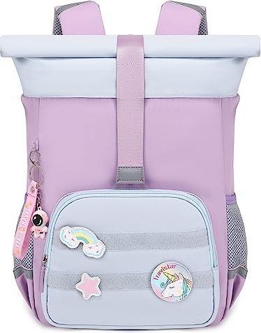 Produktbild Only-Bags.Store Rolltop Rucksack Kinder Kindergarten Rucksack Erweiterbare Kapazität Kleiner Schulrucksack