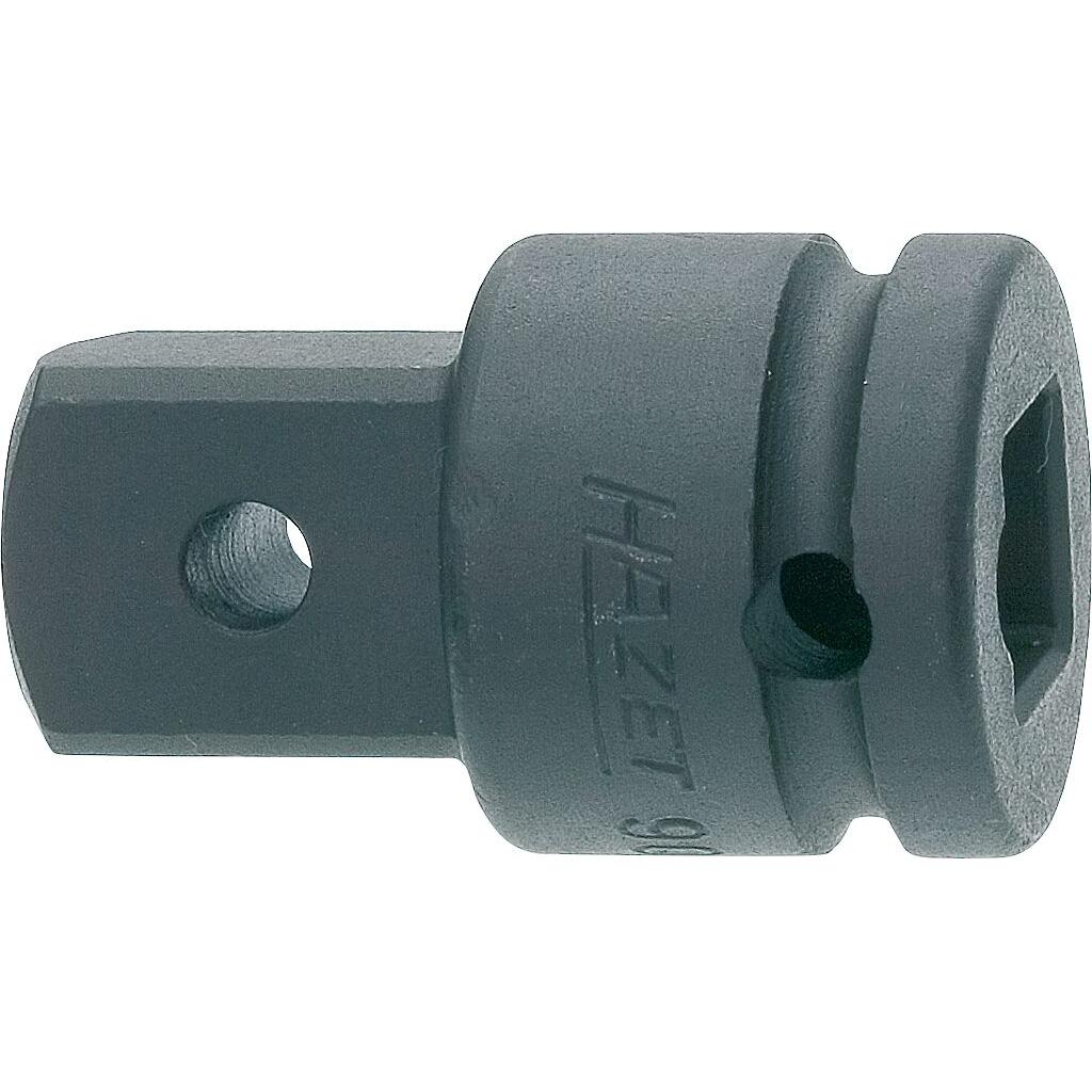 HAZET, Steckschlüssel + Stecknuss, Vergrösserungsstück 9007S-1 ∙ Vierkant12,5 mm (1/2 Zoll) ∙ Vierkant 20 mm (3/4 Zoll)