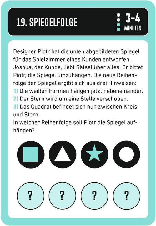 Produktbild Trainiere dein LOGISCHES DENKEN (Deutsch)