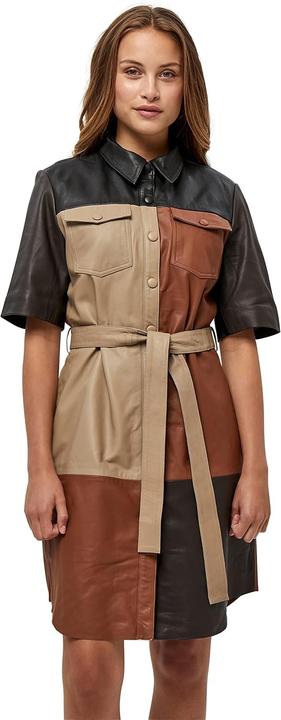 Actual product image Minus Ivory Leather Dress with Patchwork Design (36)