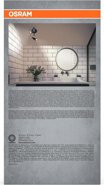 Actual product image Osram LED SPOT BLACK 2 X 3.4W 927 DIM (460 lm, GU10)