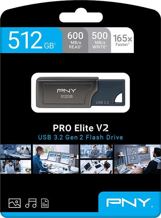 Actual product image PNY Pro Elite V2 (512 GB, USB-A)