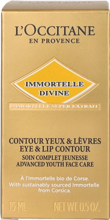 Image du produit L'Occitane Immortelle Divine Soin contour des yeux et des lèvres (Fluide pour le soin des yeux, 15 ml, Journée)