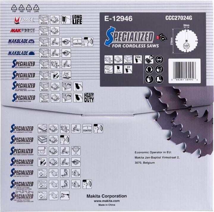Productafbeelding Makita Efficut zaagblad 270x30x24Z