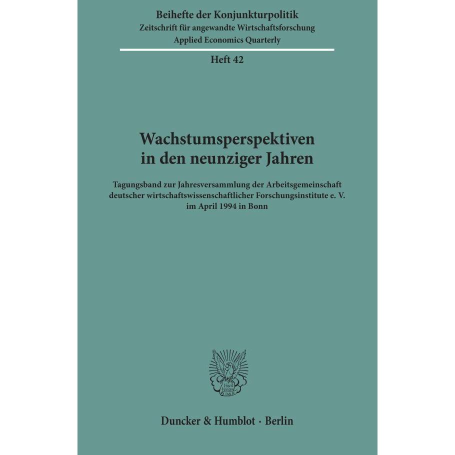 Wachstumsperspektiven in den neunziger Jahren., Fachbücher