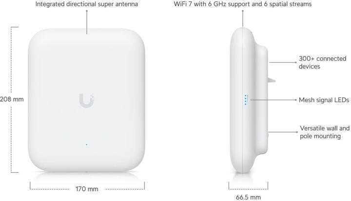 Actual product image Ubiquiti UniFi U7 Pro Outdoor (8600 Mbit/s)