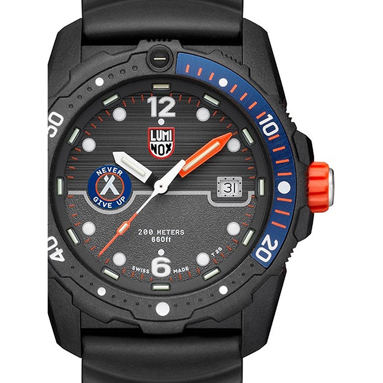 Luminox, Orologio da polso, Bear Grylls Survival Sea Serie 3720, Nero, (Fatto in Svizzera, Orologio da polso analogico, 42 mm)