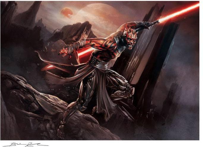 Produktbild Sideshow Star Wars Kunstdruck “Darth Maul: Savage Rage” 46 x 61 cm – ungerahmt
