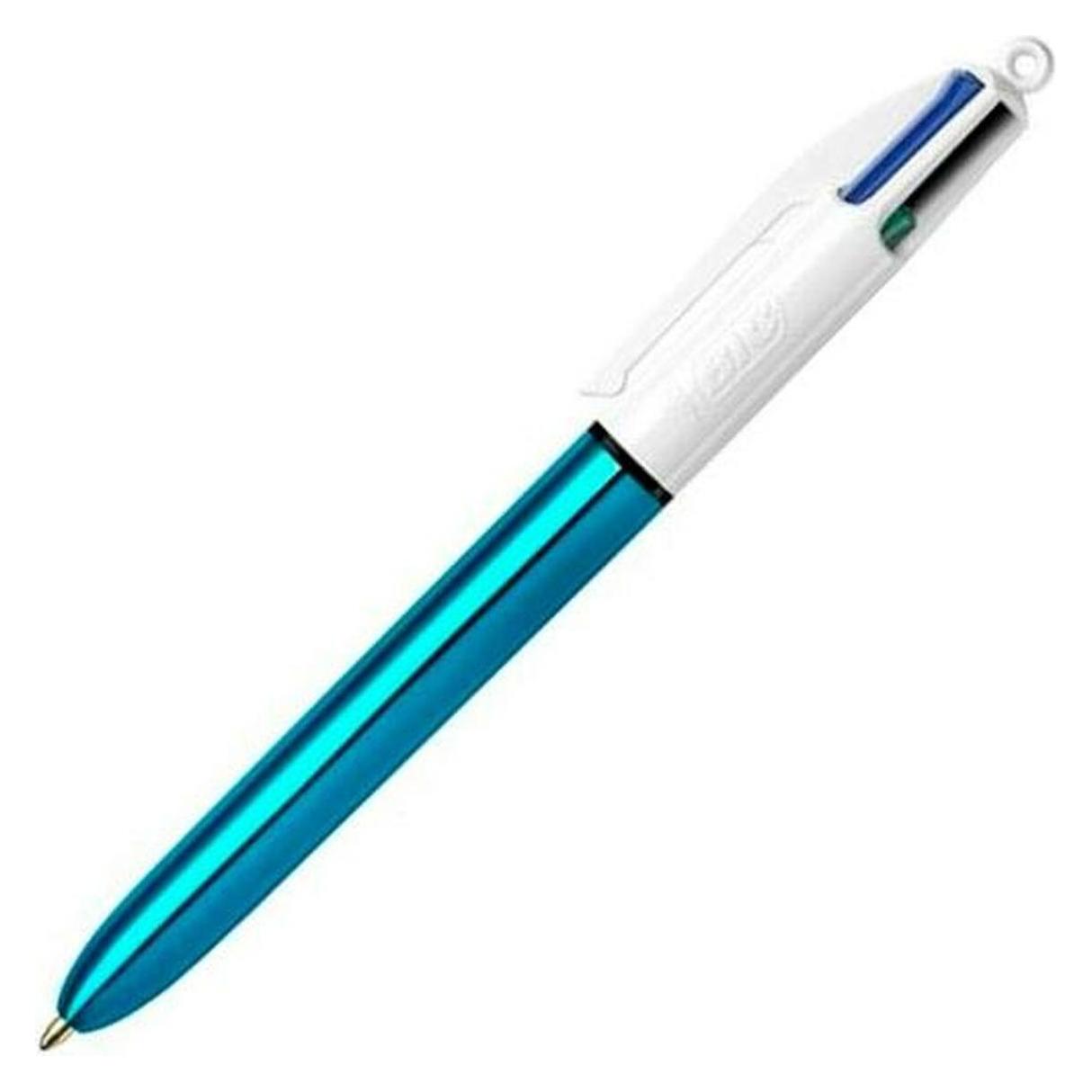 Bic, Penne, Penna Shine Bianco Argento (12 Pezzi) (12X)