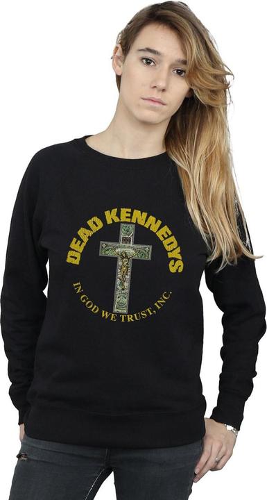 Actual product image Dead Kennedys Womens/Ladies In God We Trust Boyfriend Fit Sweatshirt (XXL)