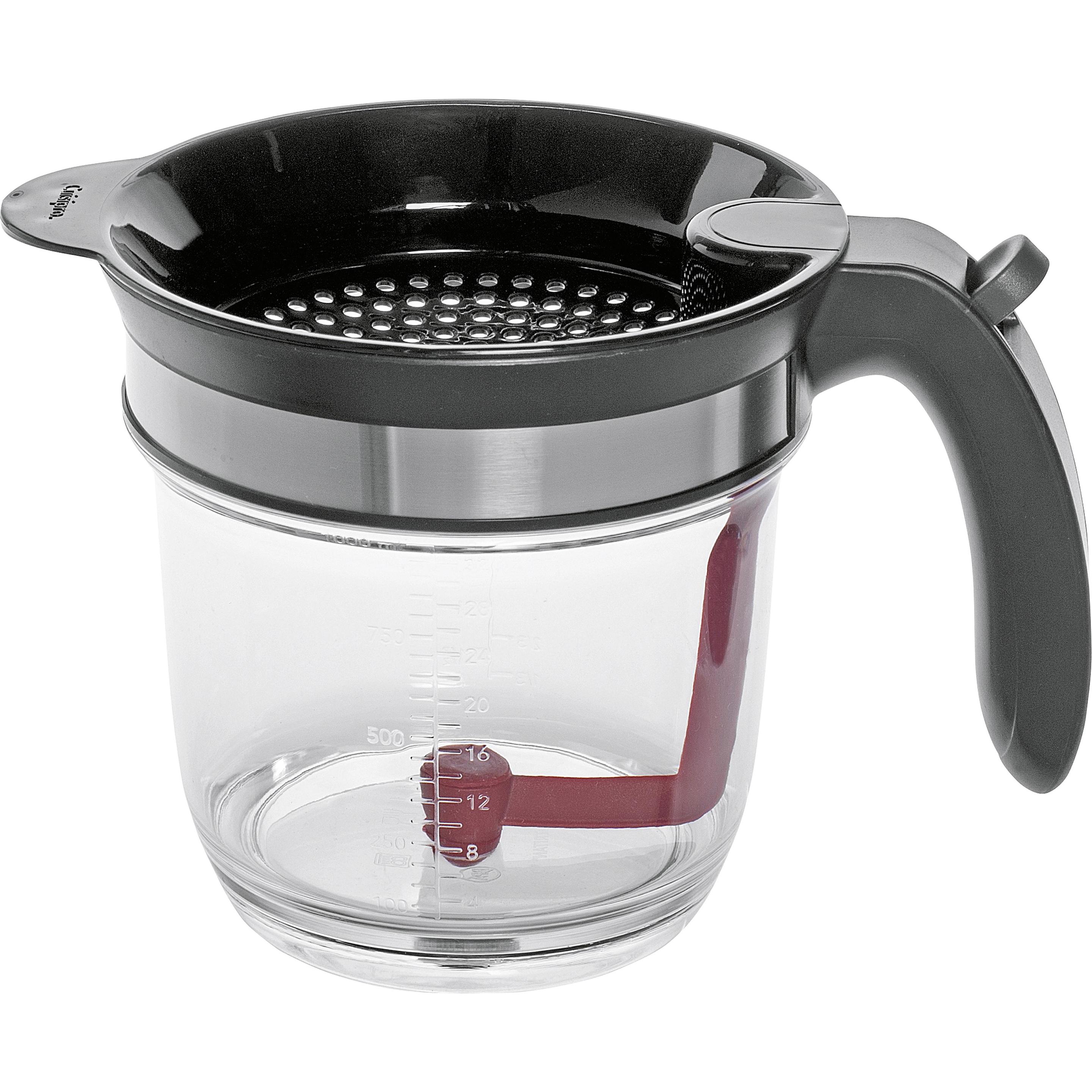 Cuisipro Fett-Trenner, Küchengadgets, Schwarz, Silber