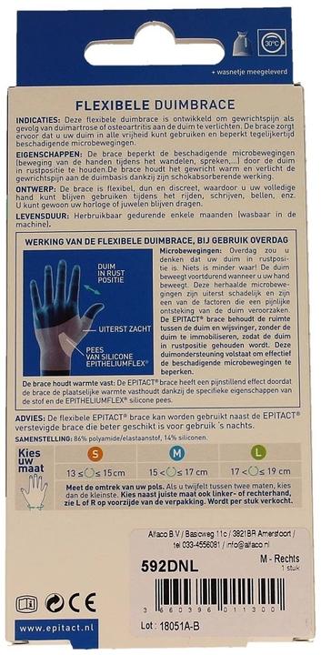 Produktbild Epitact Thumb Brace Orthosis Day Right - Medium