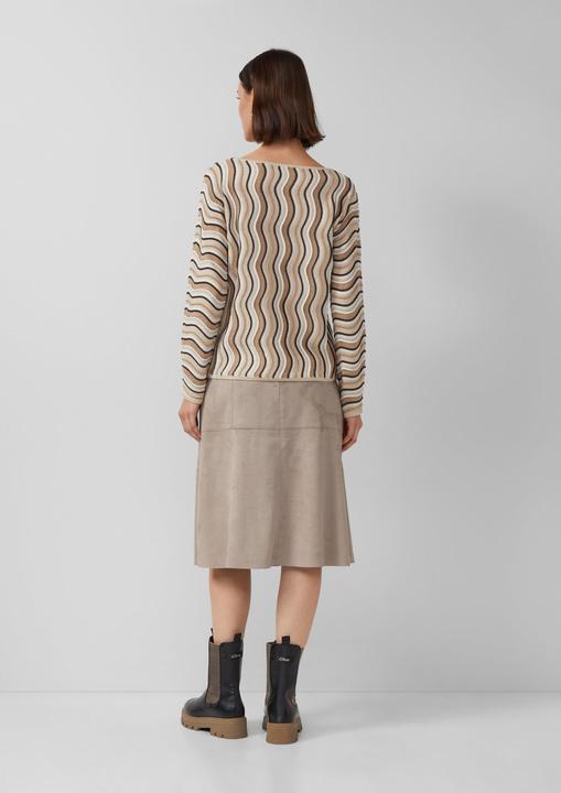 Image du produit s.Oliver Strickpullover Leichter Feinstrick-Pullover im Relaxed Fit mit Wellenstrukturmuster (38)