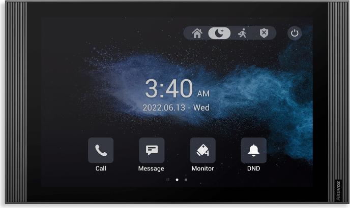 Actual product image Akuvox Indoor station S562 with logo, touch screen, POE (Ethernet)