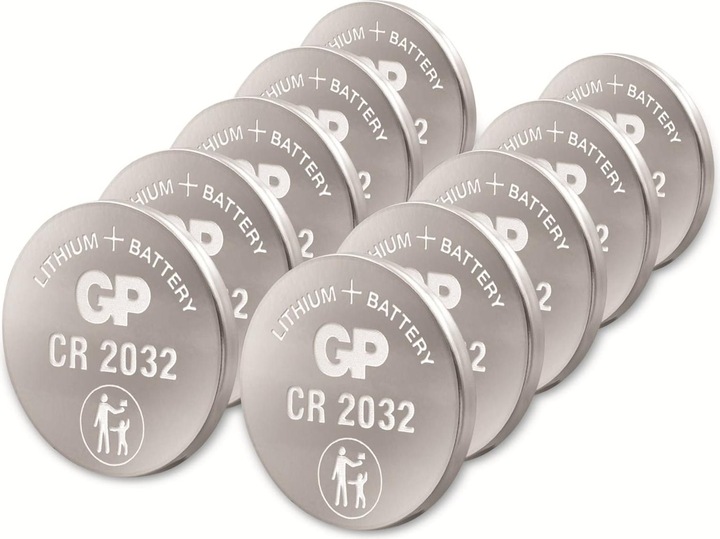 GP Batteries Knopfzelle Lithium (10 Stk., CR2032, 220 mAh)
