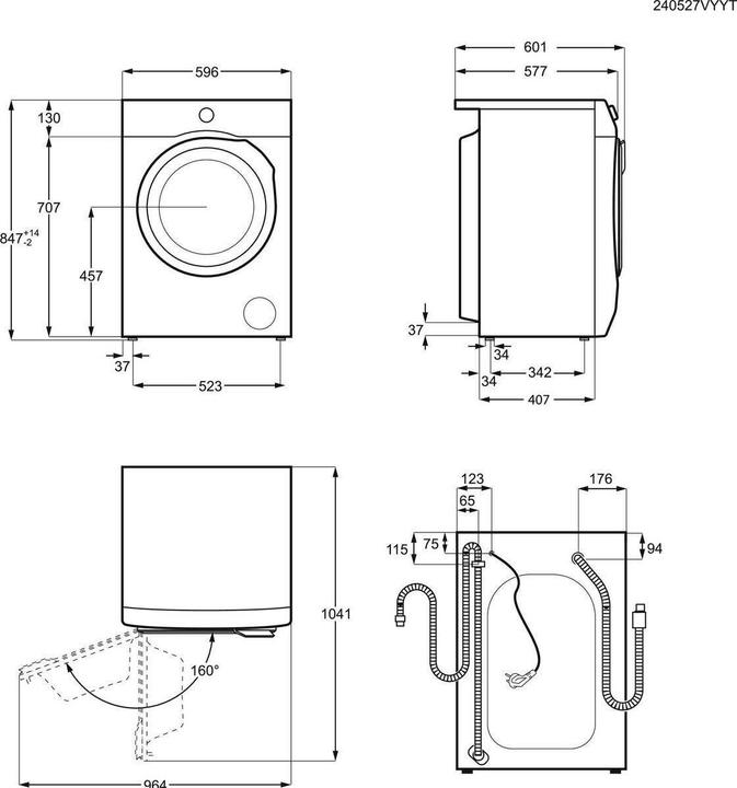 Produktbild AEG Waschmaschine Serie 6000 ProSense 8 Kg (8 kg, Links)