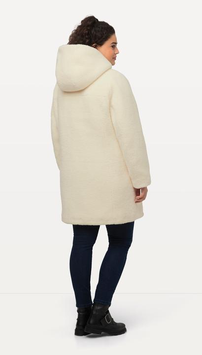Produktbild Ulla Popken Teddy-Dufflecoat, Kapuze, Knelbelknöpfe, kuschelweich (50, 52)