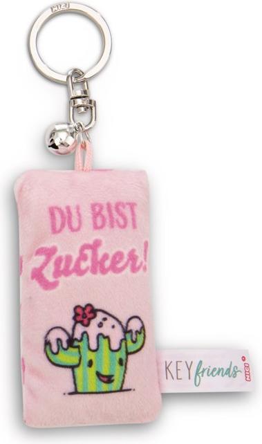Actual product image Magni NICI Schlüsselanhänger Mini Plüschkissen Du bist Zucker! mit Glöckchen 8cm