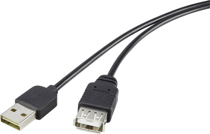 Renkforce USB 2 A/A Verlängerungskabel 1.8 m mit Wende-Stecker - Kabel nie wieder falsch herum einstecken (1.80 m, USB 2.0, 2.50 W)