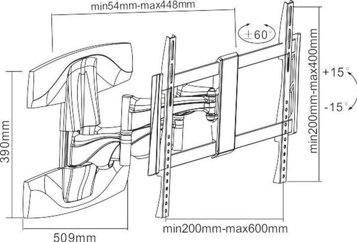 Image du produit Xantron Topline-464-W (Mur, 45 kg, 37" - 70")