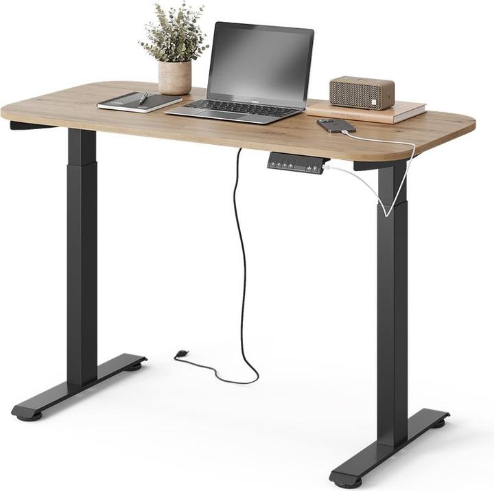 Produktbild Vicco Tischgestell Elevate, Anthrazit, mit USB und USB-C Anschluss