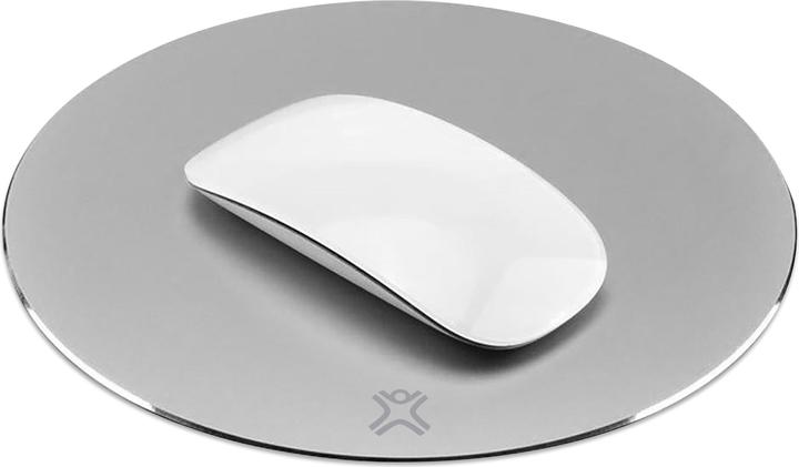 Actual product image XtremeMac Round Aluminum Mouse Pad Silver (S)