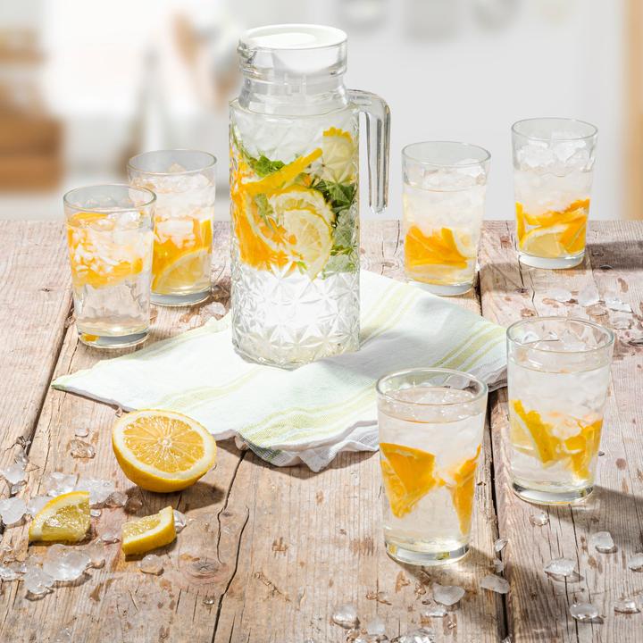 Produktbild Rewe Wasserkaraffe-Set aus Glas, 1200ml (1.20 l)