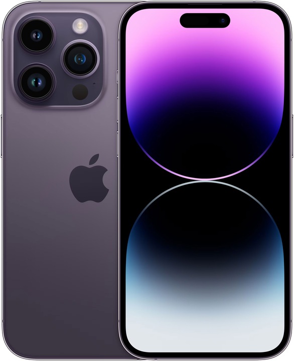 Apple iPhone 14 Pro (128 GB, Deep Purple, 6.10", SIM + eSIM, 48 Mpx, 5G)