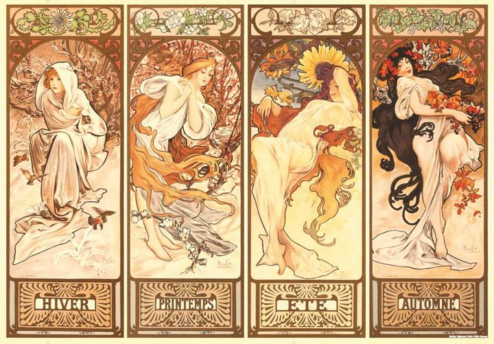Immagine prodotto D-Toys Puzzle 1000 Alfons Mucha, Quattro stagioni (1000 pezzi)